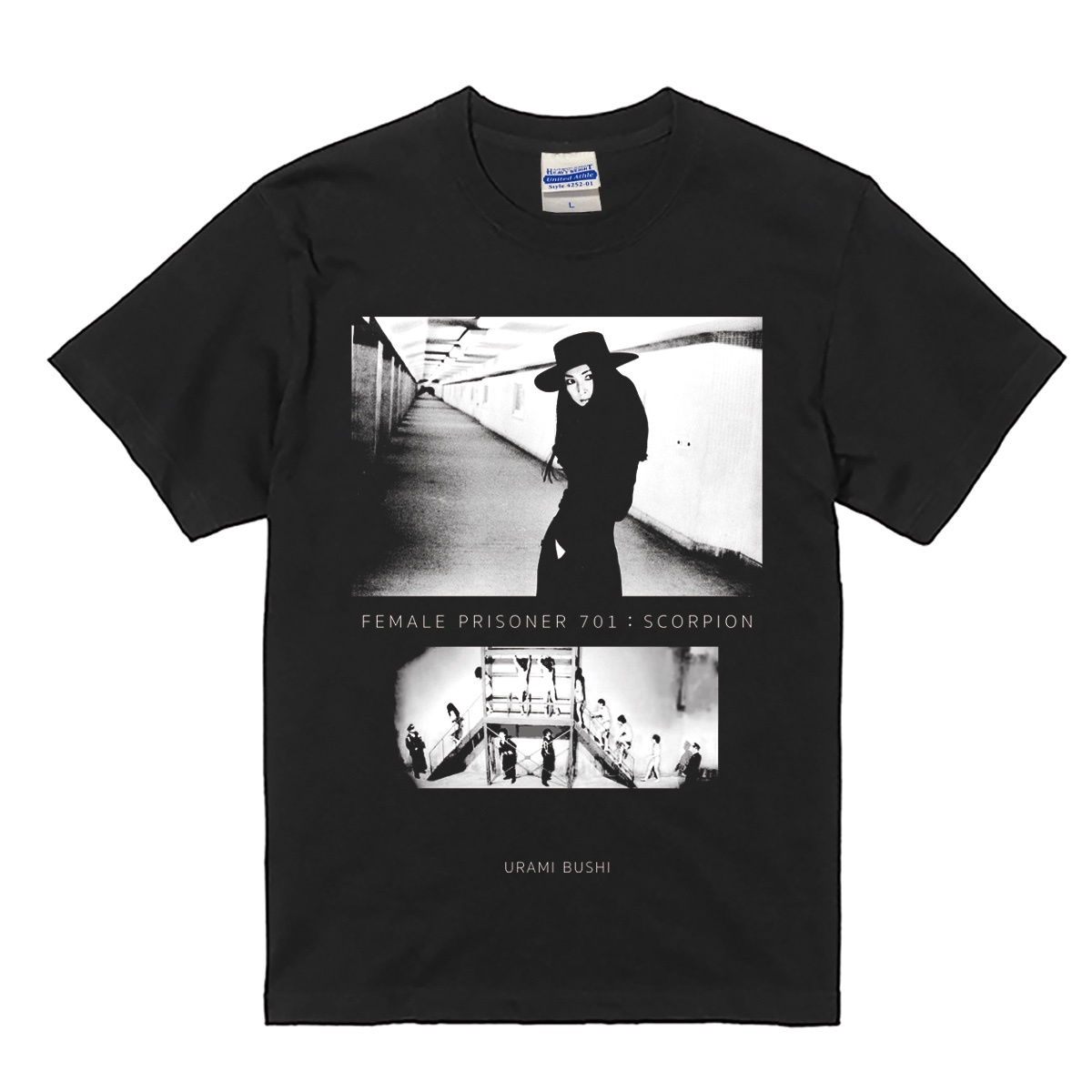 ブラック 梶芽衣子 クエンティン・タランティーノ 女囚さそりシリーズ 新品 BLACK Scandal Yohji Yamamoto 映画「女囚さそり」Capsule Collection 映画 ヨウジヤマモト×東映映画『女囚さそり スキャンダル 黒 L〜XL昭和レトロ