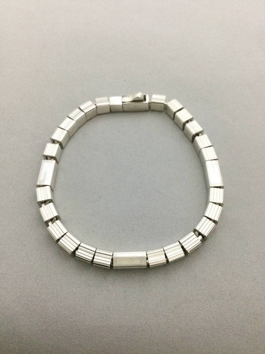 GUCCI　グッチ　Gストライプ　キューブ　ブレスレット　シルバー　アクセサリー　925【B835170】