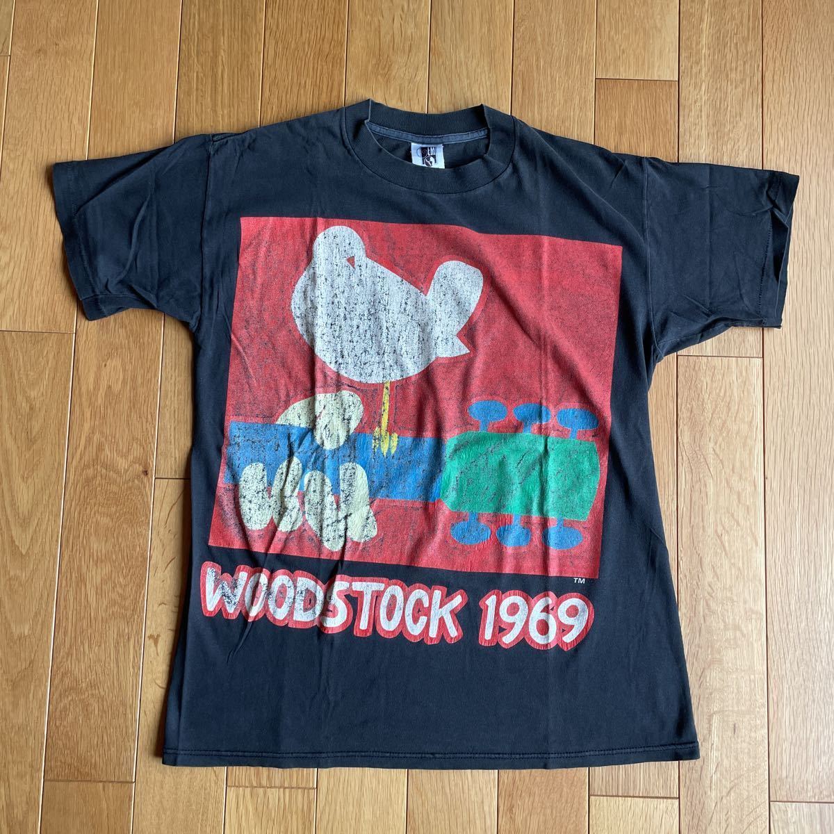 80s 90s ビンテージ WOOD STOCK 1969 Tシャツ(ジミヘン ジャニスジョップリン ヒッピー チャンピオン 88 00s 10s 20s 30s 40s 50s 60s 70s