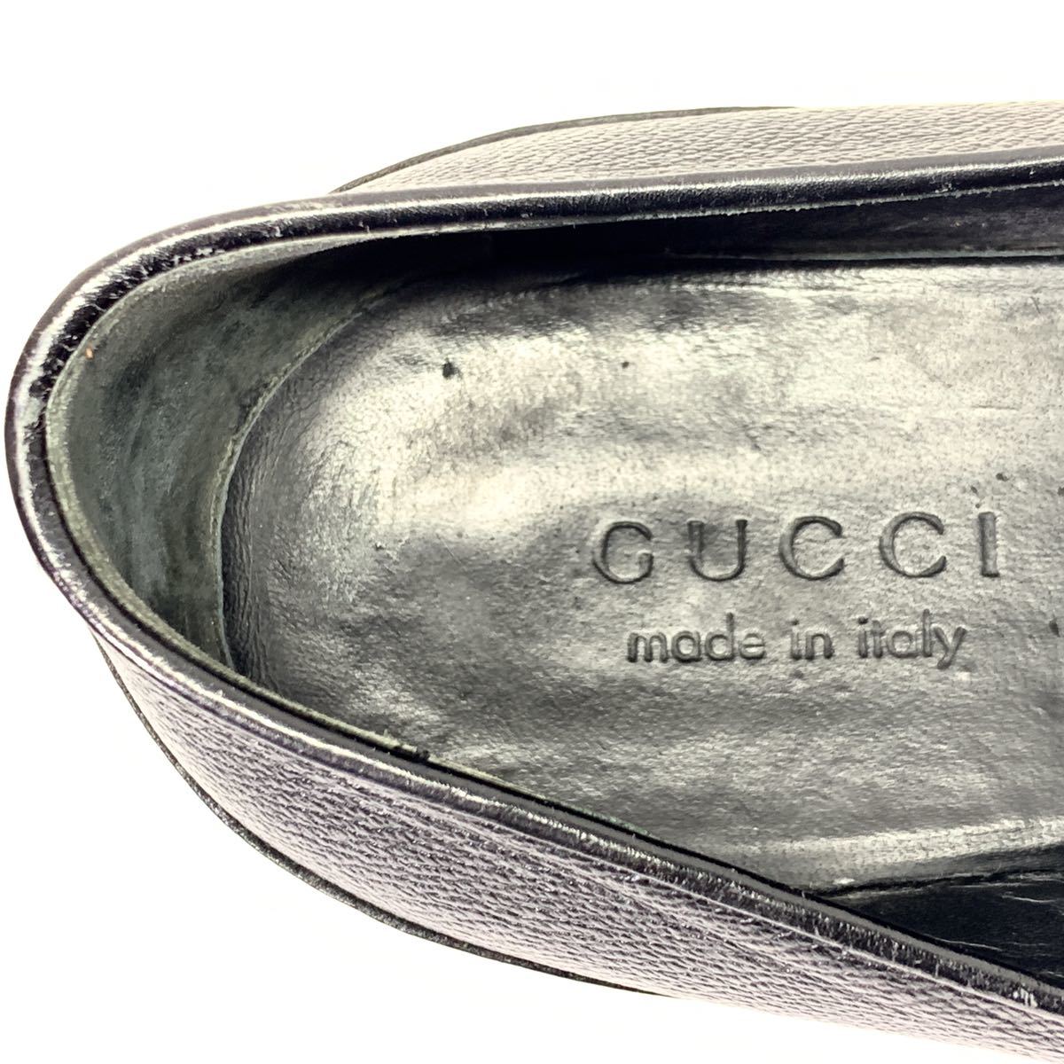 GUCCI ビット ローファー グッチ 1&frasl;2 0 1 ネイビー系 ☆ 2&frasl;16 2 イタリア製 ショート 3 5E＝26 革靴