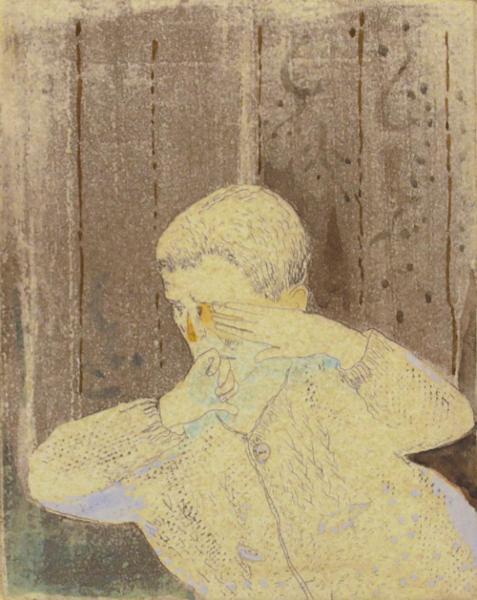 真作保証】山本容子 水彩・コラージュ作品 直筆サイン ユマニテシール