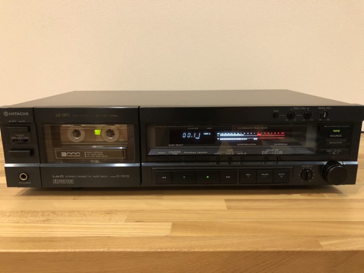 HITACHI Lo-D 3ヘッド カセットデッキ D-707 Ⅱ Lo-D HITACHI D-707Ⅱ 3ヘッドカセットデッキ ベルト類交換済 動作確認
