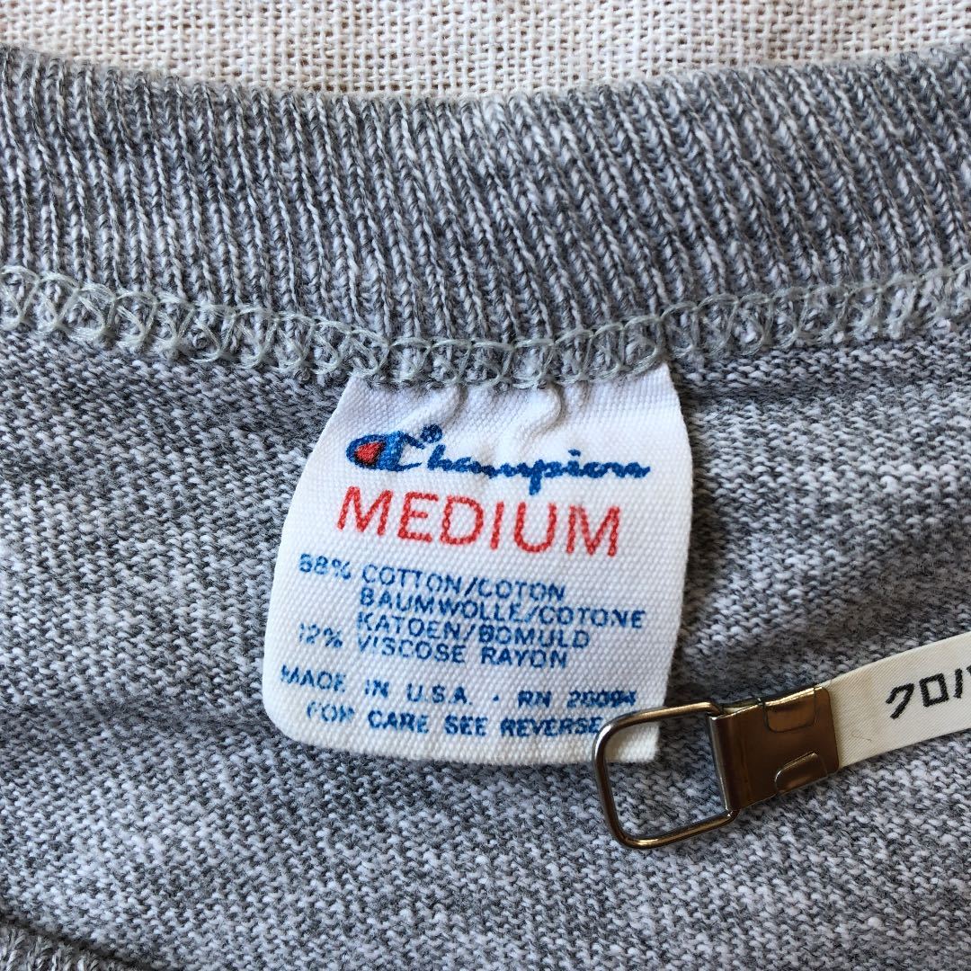 80's Champion t-shirt チャンピオン 88/12 霜降り グレー Tシャツ アメリカ製 ヴィンテージ ビンテージ 無地 USA製 アメリカ
