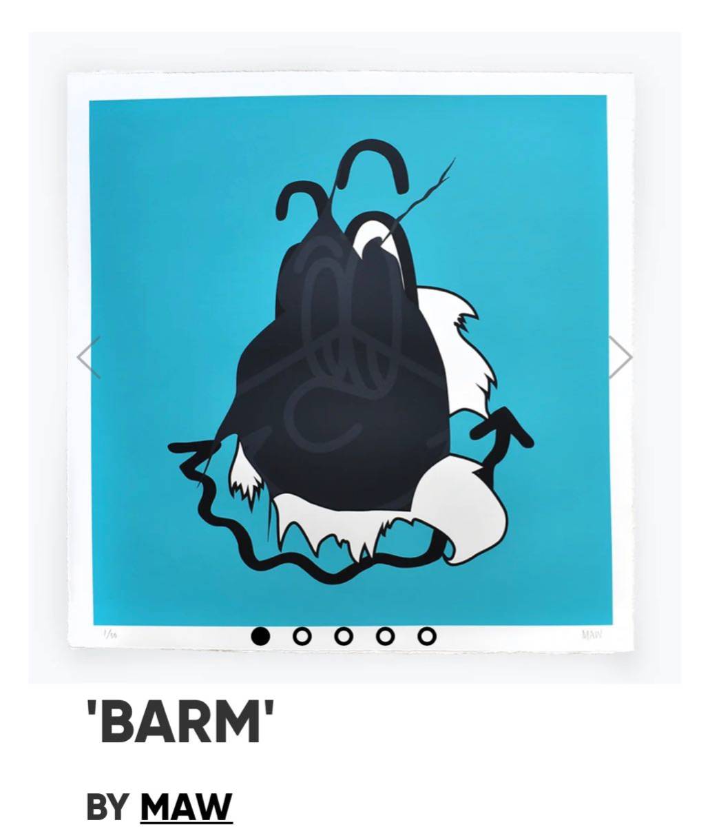 MAW BARM マウ シルクスクリーン kyne KAWS 花井祐介 backside works
