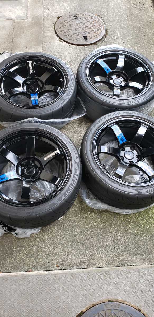 ☆4本セット☆te37saga☆18インチ☆9.5j+22☆5H☆114.3オプション 