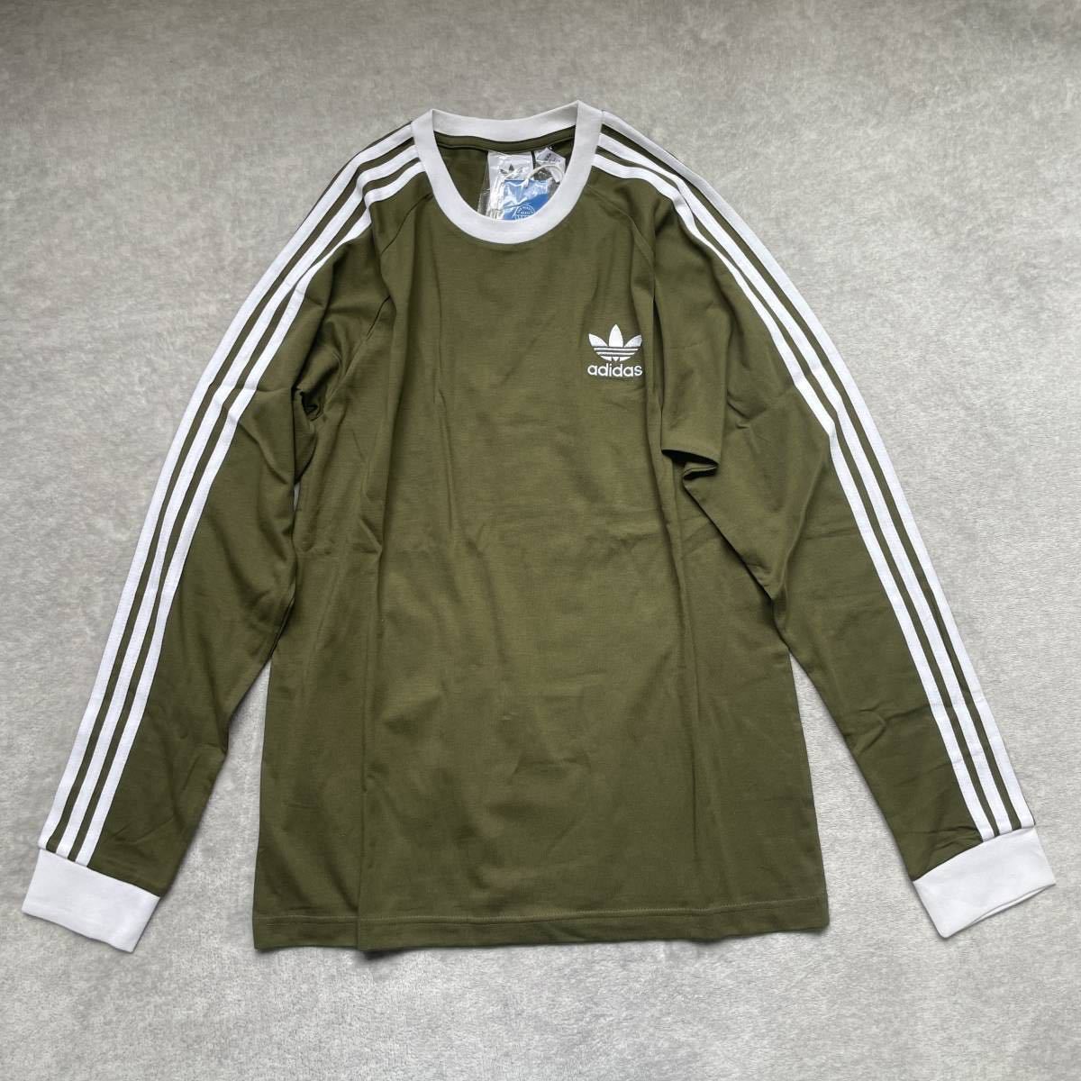 爆買い，新品 格安送料 adidas Originals Lサイズ アディダス オリジナルス 長袖 ロンT シャツ 刺繍ロゴ 3ストライプ ホワイト 白 正規品(長袖Tシャツ)｜売買されたオークション情報、yahooの商品情報をアーカイ 男性用