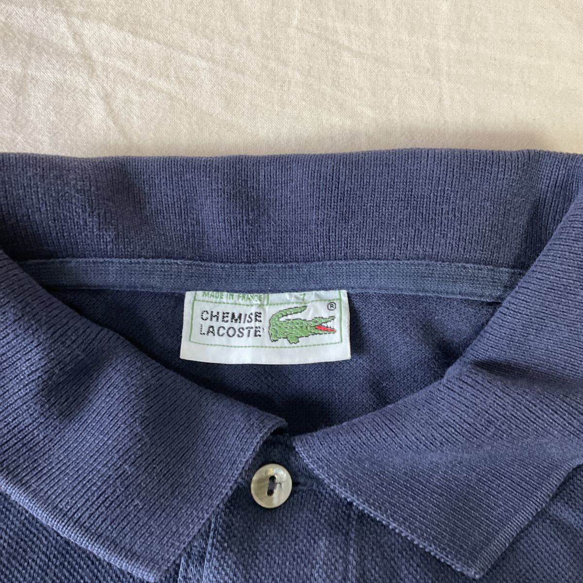 ラコステ LACOSTE フランス製 長袖 ポロシャツ 紺 ネイビー フレラコ