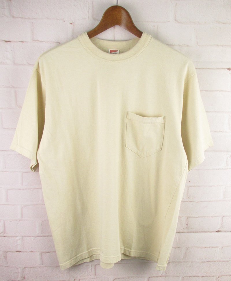 ST8428 FREEWHEELERS フリーホイーラーズ ポケット付き Tシャツ L 美品 アイボリー系（クリックポスト可）