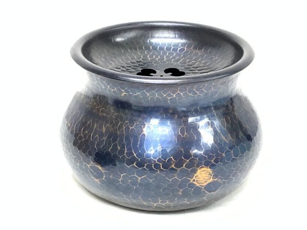 未使用 大型 玉川堂 富貴堂 建水 2点まとめてセット 茶こぼし 鎚起銅器 