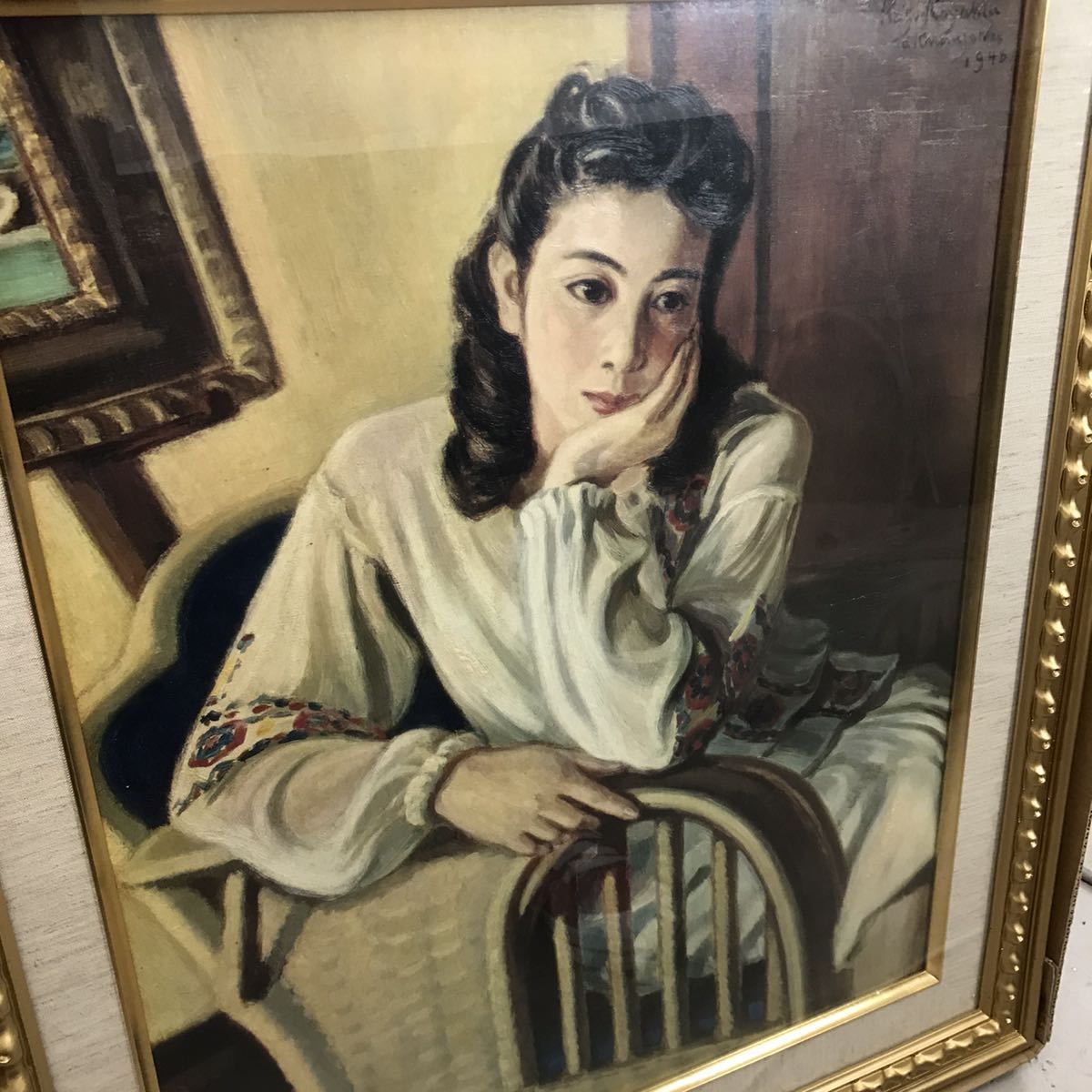 【小山敬三】真作 油彩画 洋画　油画　複製画　「ブルーズ・ド・ブルガリ」　油絵　絵　絵画　美術品