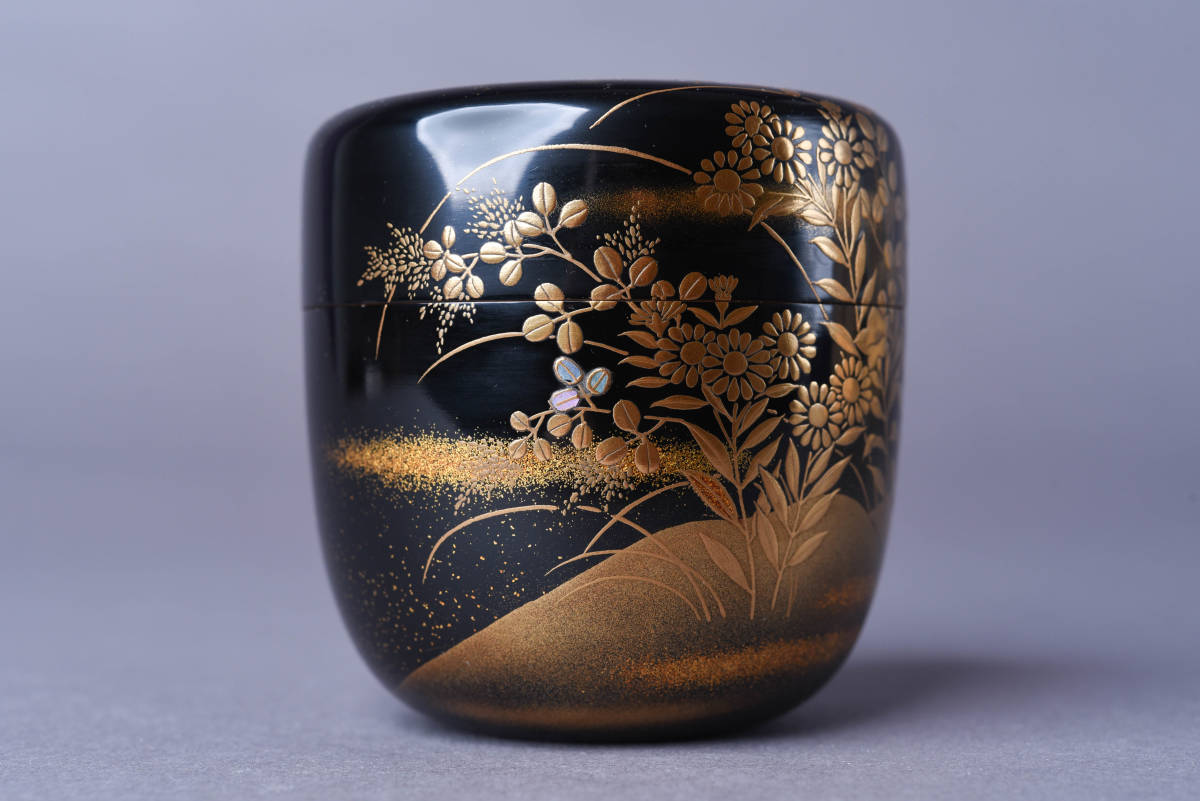 SBCB】5717 清瀬一光 秋草蒔絵 大棗 共箱 茶道具 【公式通販】