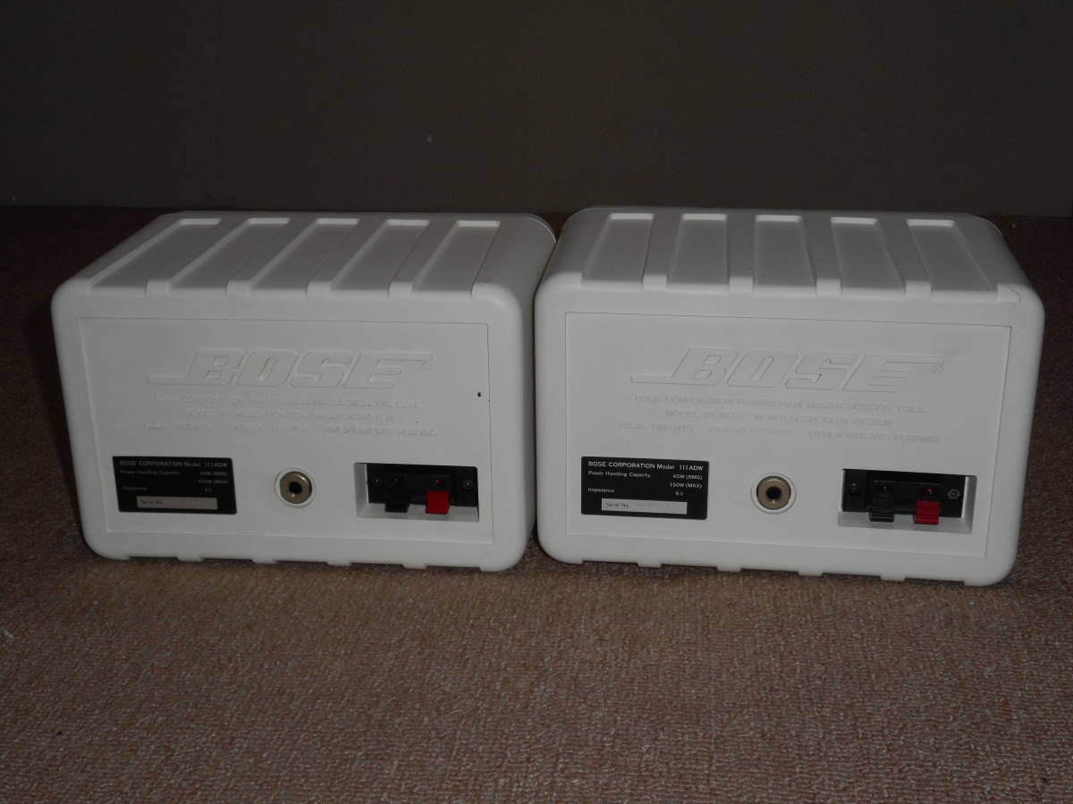 スピーカー2□BOSE・111ADW・白色・2個・連番・ボーズ□USED BOSE