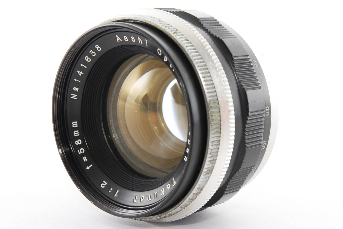 【希少/M42】Takumar 58mm F2 独特なボケ味 Y035 ☆良上品☆ペンタックス PENTAX Asahi Takumar 58mm F2 M42 初期型