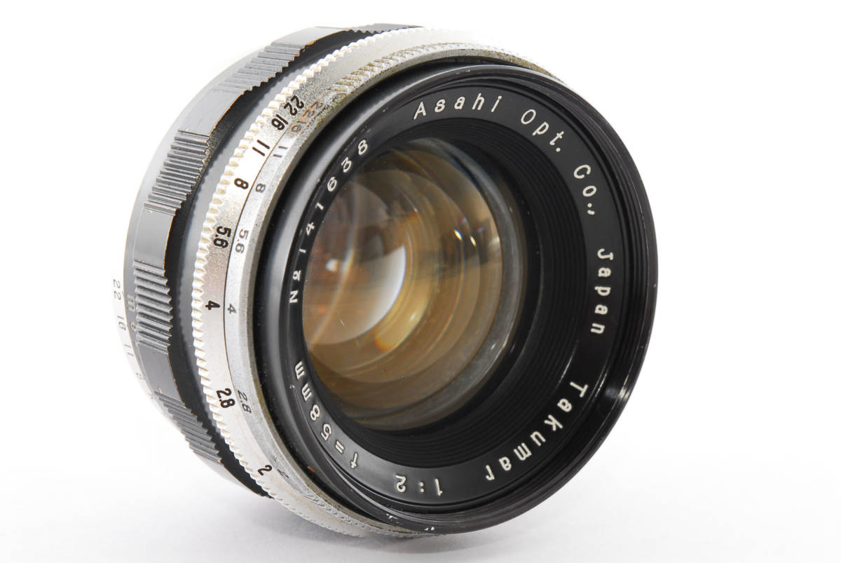 Asahi Opt.Takumar 58mm F2 PENTAX現状品 ☆良上品☆ペンタックス PENTAX Asahi Takumar 58mm F2 M42 初期型