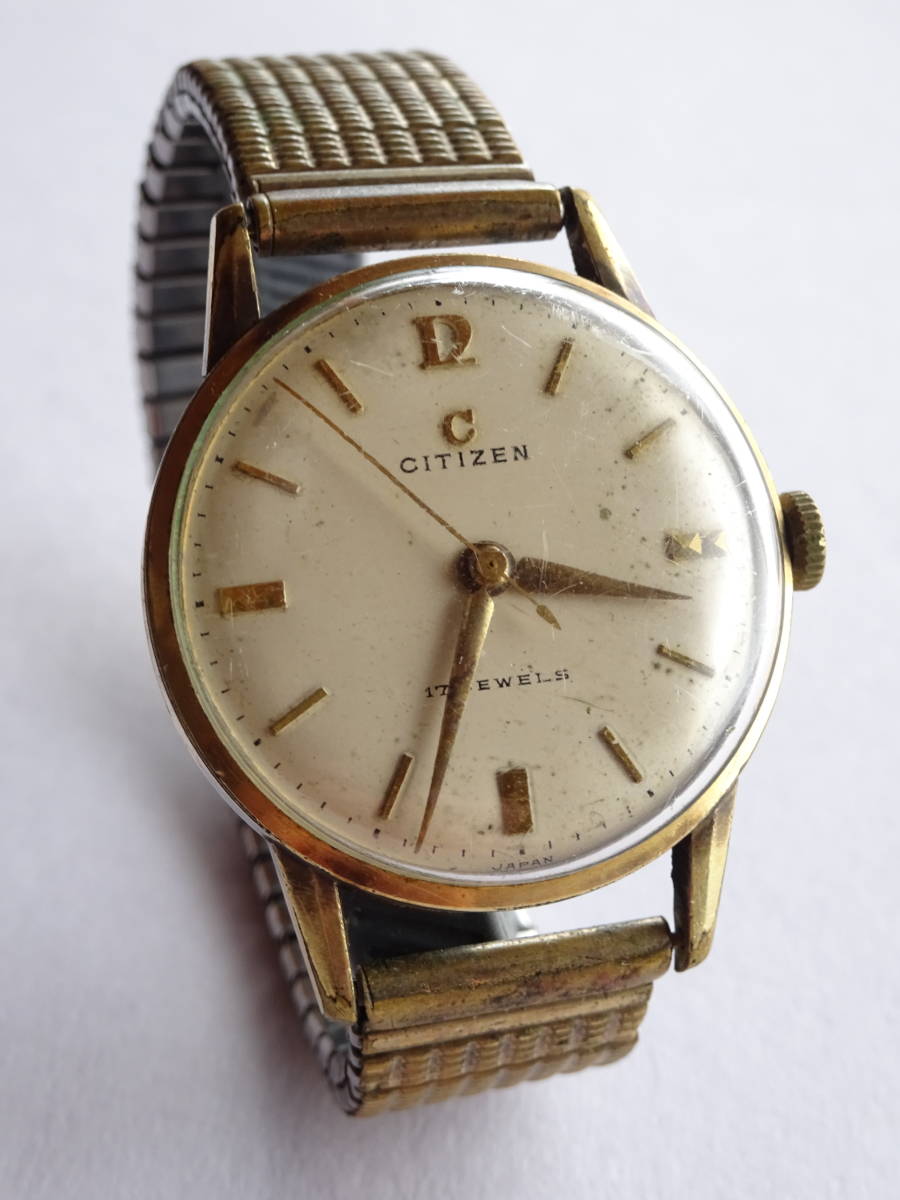 CITIZEN シチズン 腕時計 ジャンク 17石 17JEWELS 自動巻き ブルー文字 