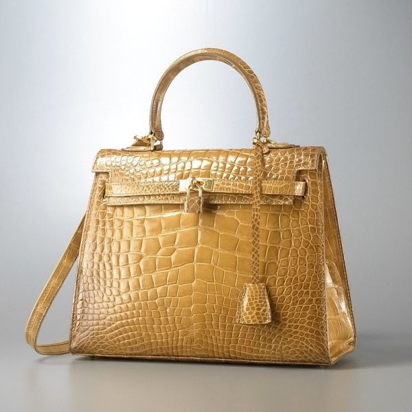 JARDIN DES SACS ハンドバッグ オーストリッチ 南京錠鍵付き jardin