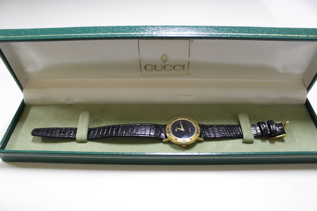3000L グッチ - Gucci GUCCI ゴールド black Gem dial 3000l クォーツ 腕時計 レディース 黒 レディース腕時計 3000lの通販