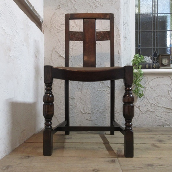 2⁄5イギリスアンティークダイニングチェア(1脚分)テーブル＆椅子3脚