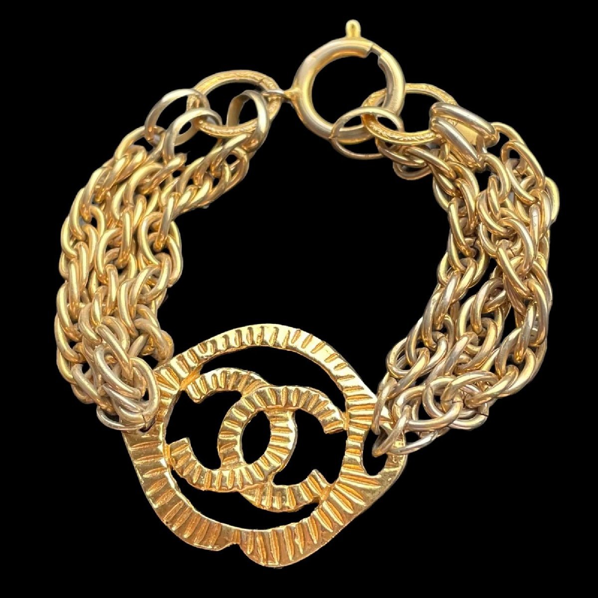CHANEL シャネル ココマーク ブレスレット ラウンド サークル ゴールド