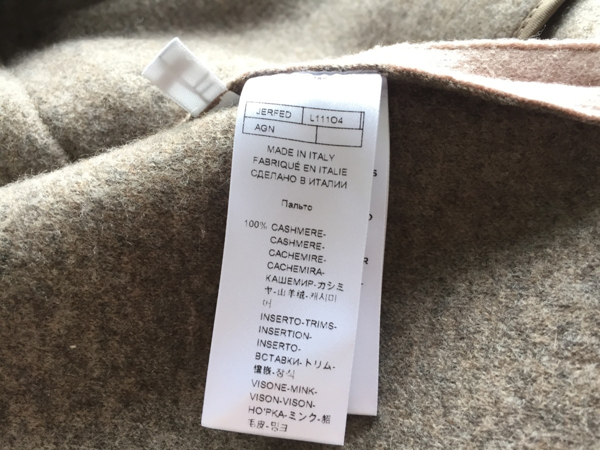 極美品☆AGNONA☆ミンク☆ファー☆カシミヤ100☆ケープコート