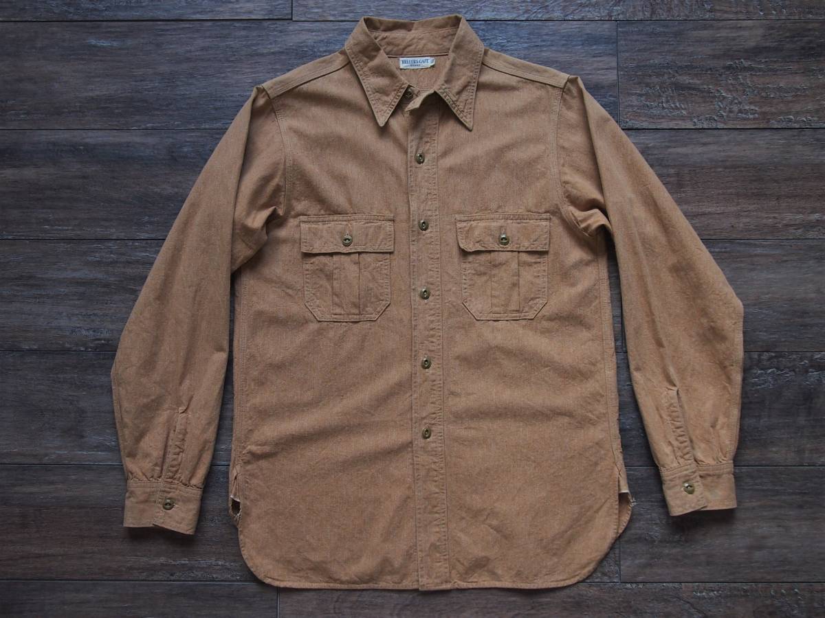 HOT，品質保証 ウエアハウス/HELLER'S CAFE ブラウンシャンブレーシャツ 38 1940s Army-Style ヘラーズカフェ(長袖シャツ)｜売買されたオークション情報、yahooの商品情報をアーカイブ公開 - オークファン 男性用