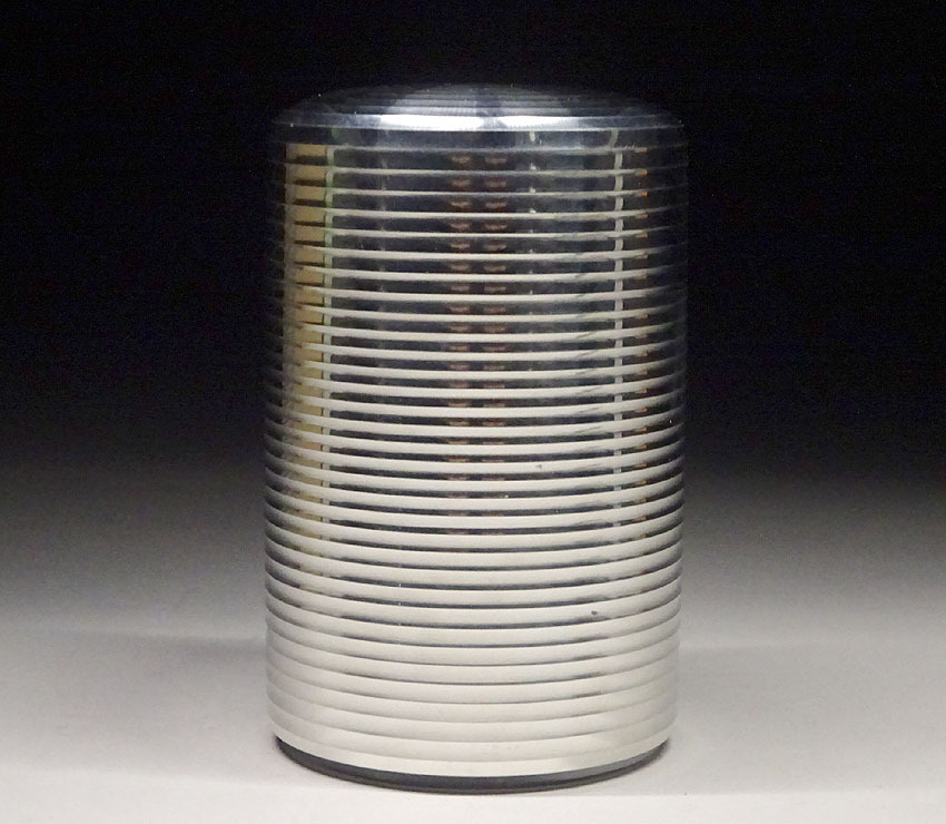 煎茶道具　古錫　乾茂號造　茶壷　茶心壷　約352ｇ　時代箱付　M　R5271 乾茂號造 錫製 茶入 茶壷 - 茶心壺 煎茶道具 時代物 緑