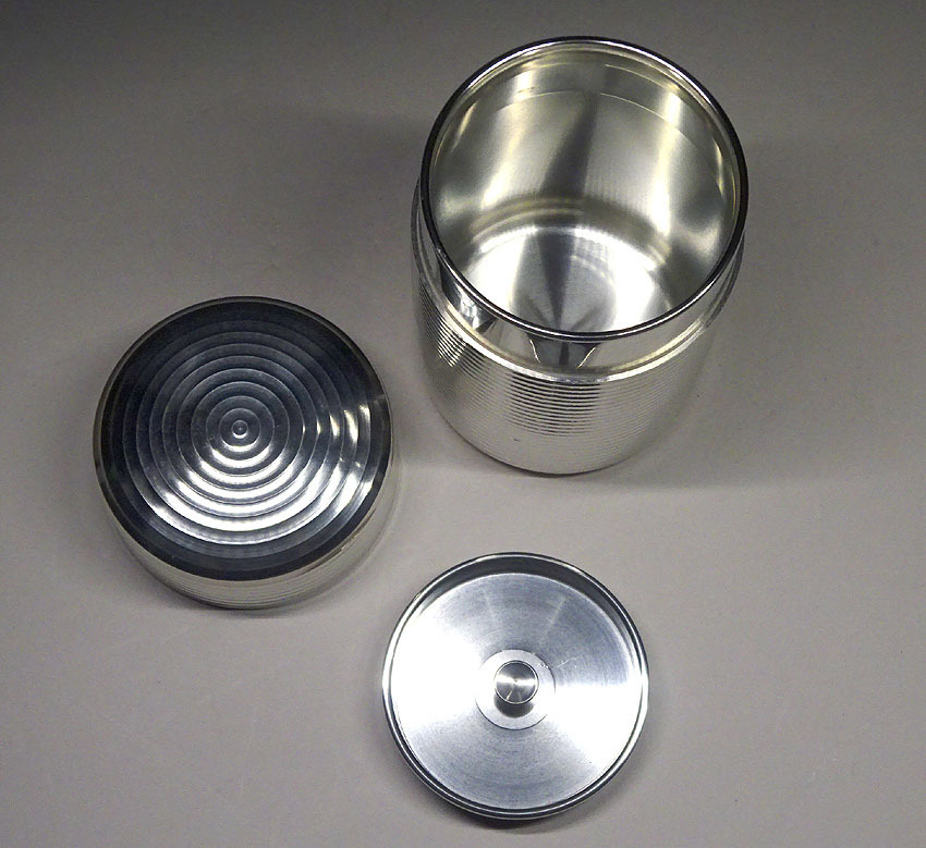 乾茂號造 錫製 茶入 茶壷 - 茶心壺 煎茶道具 時代物 緑