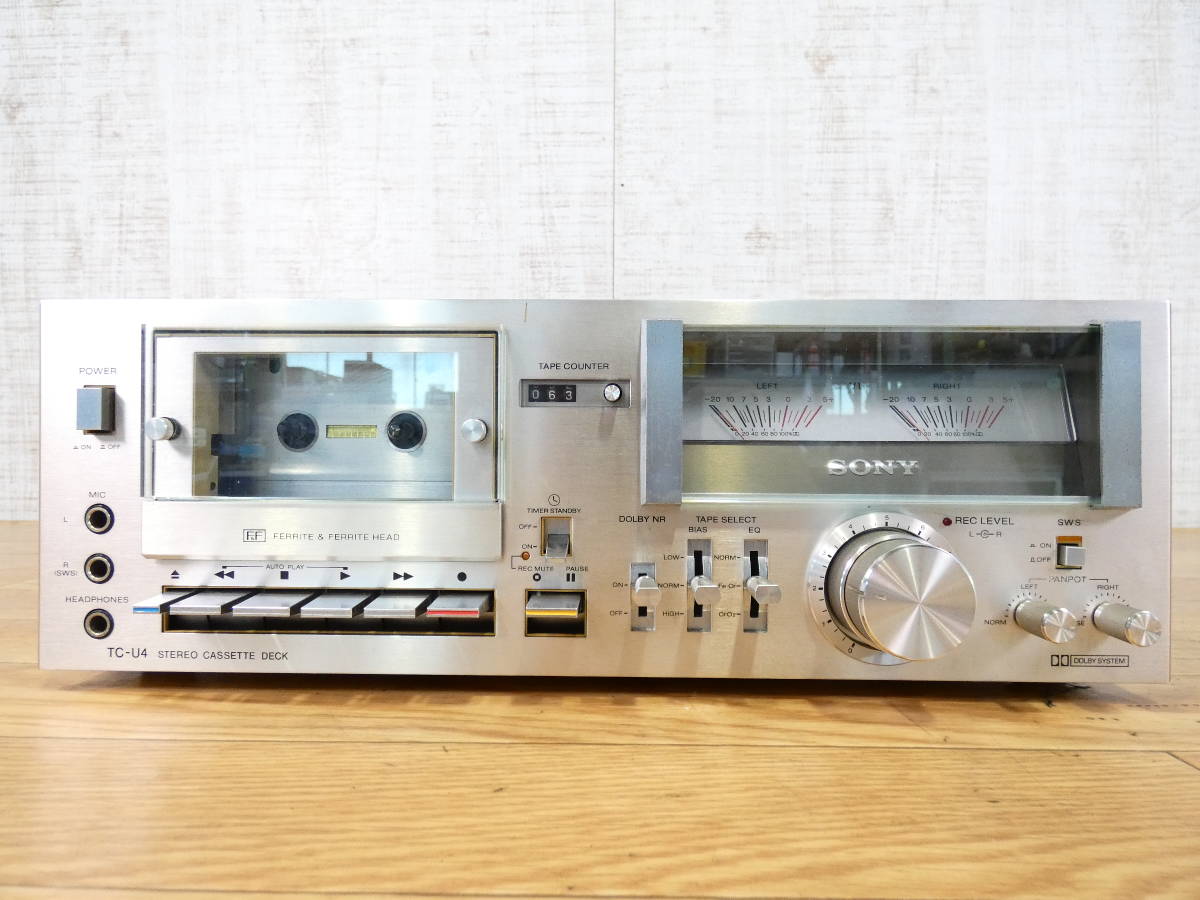 おはし SONY ソニー TAPECORDER TC-U4 カセットデッキ ※ジャンク/通電OK