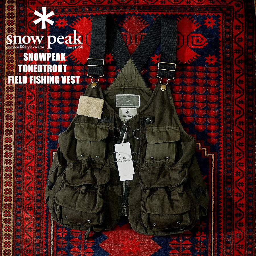 Snow Peak x TONEDTROUT◇スノーピークフィールドフィッシングベスト