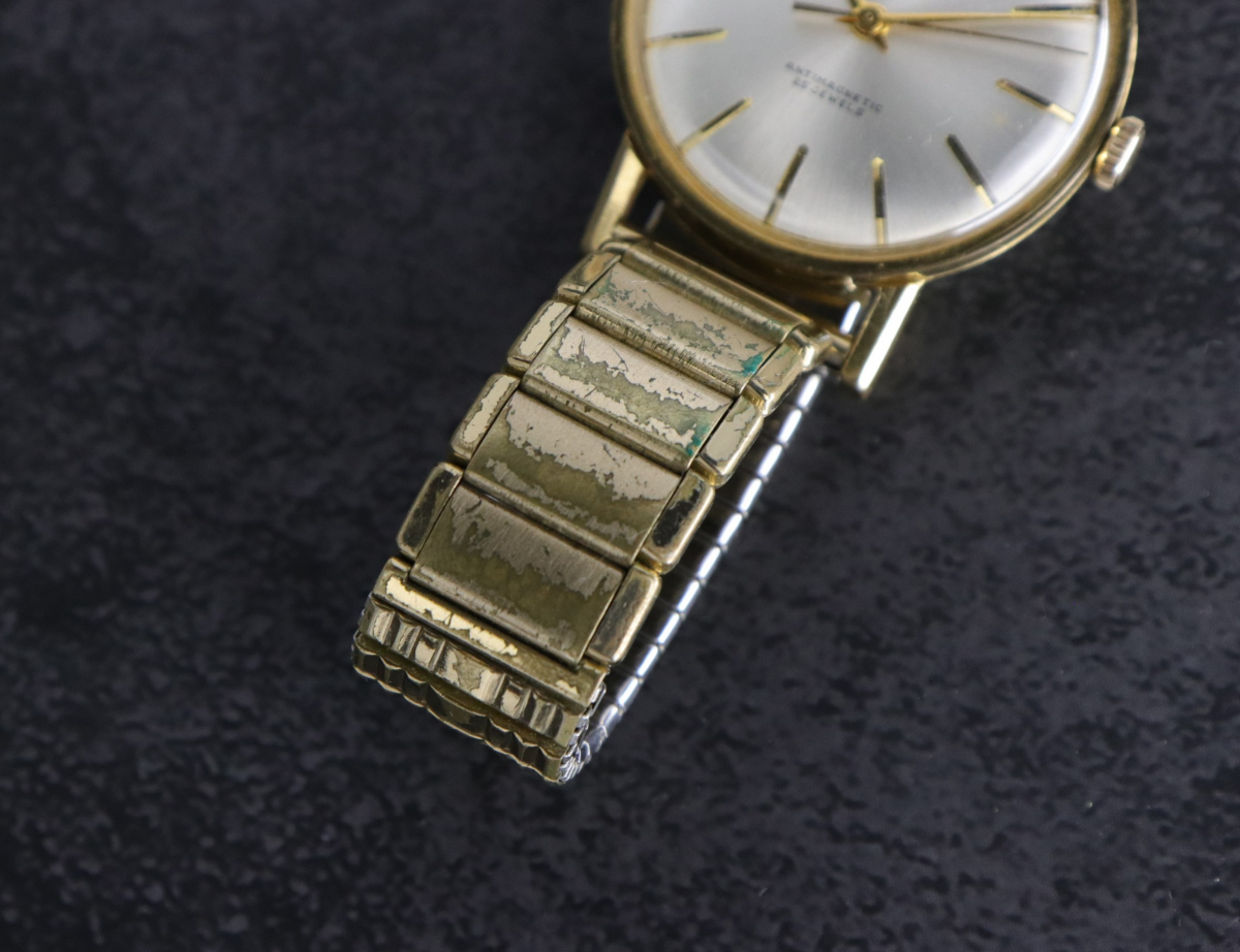 14Kゴールドプレート / 稼働品】 ENICAR 25JEWELS エニカ ウルトラ 