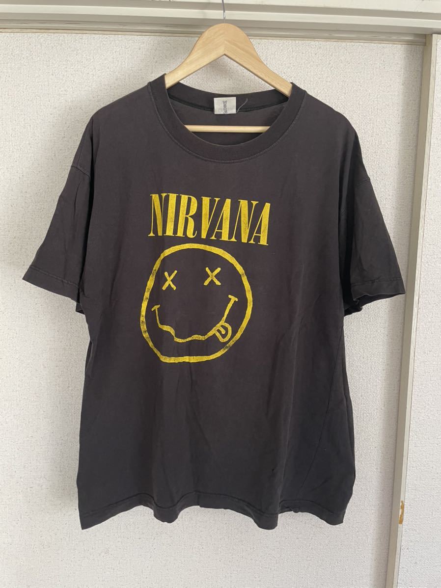 【定番人気，限定セール】 90s anvil製 NIRVANA ニルヴァーナ 1992 ロゴ プリント スマイル ビンテージ 半袖Tシャツ(Tシャツ)｜売買されたオークション情報、yahooの商品情報をアーカイブ公開 - オークファン Tシャツ