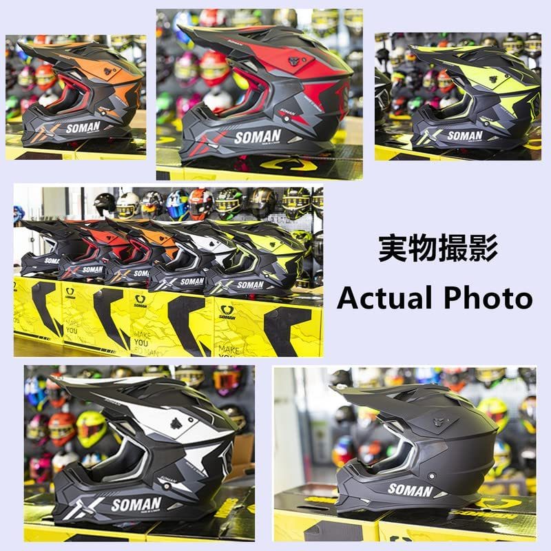 オフロードヘルメット フルフェイスヘルメット ブラック/ブラック 