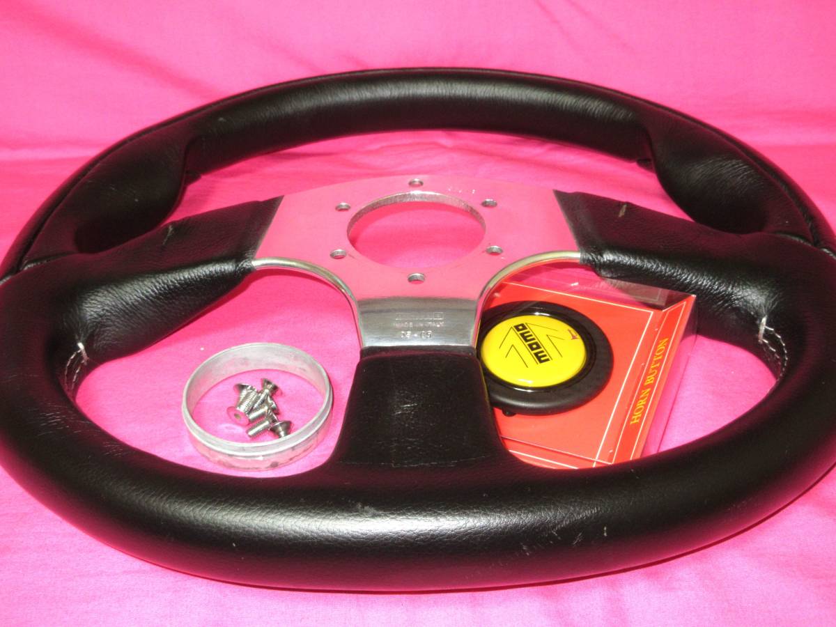 4536 正規品 MOMO COMMANDO 2R モモ コマンド2R 35Φ ブラックレザー