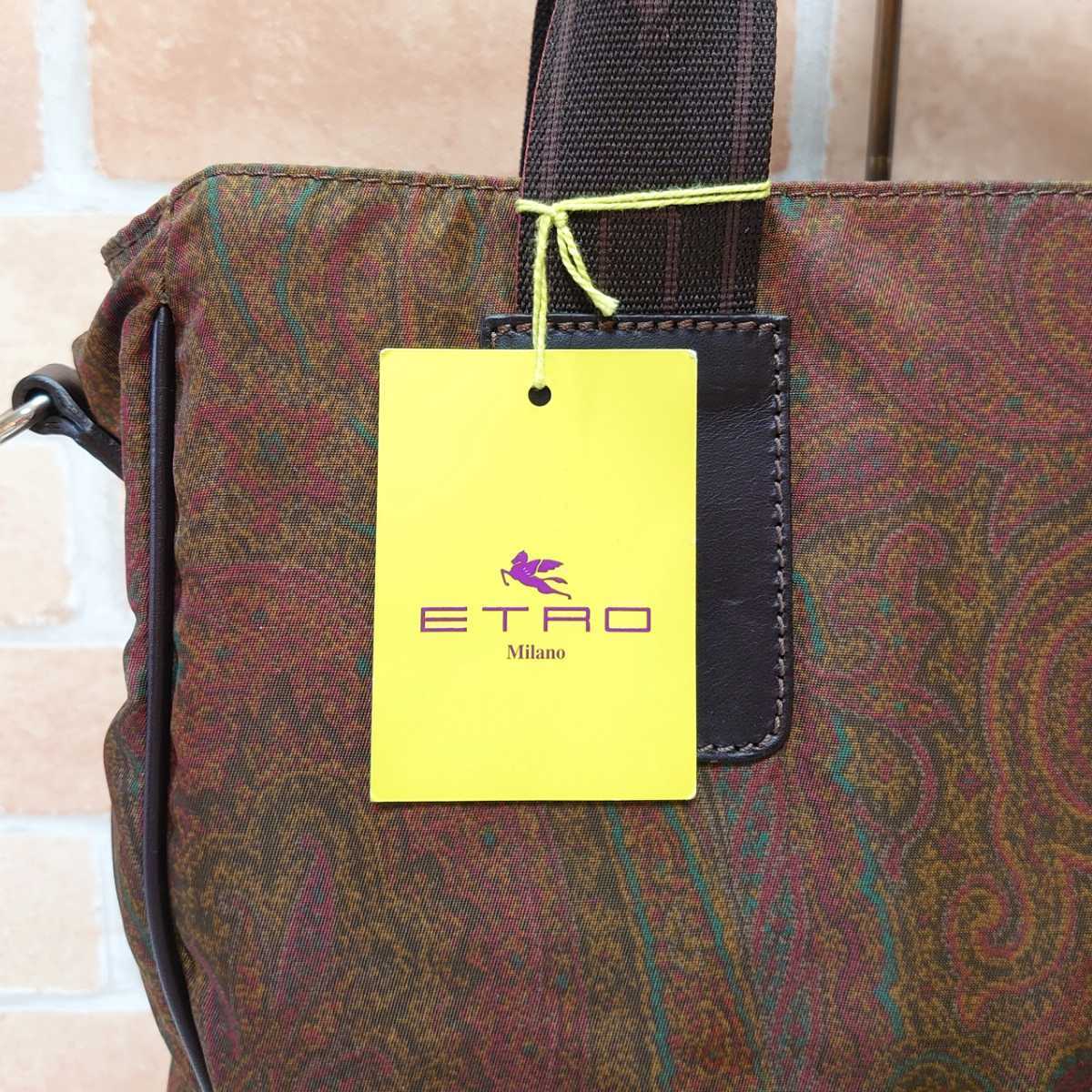 ☆未使用 イタリア製 エトロ ETRO 2WAY ショルダーバッグ ハンドバッグ 