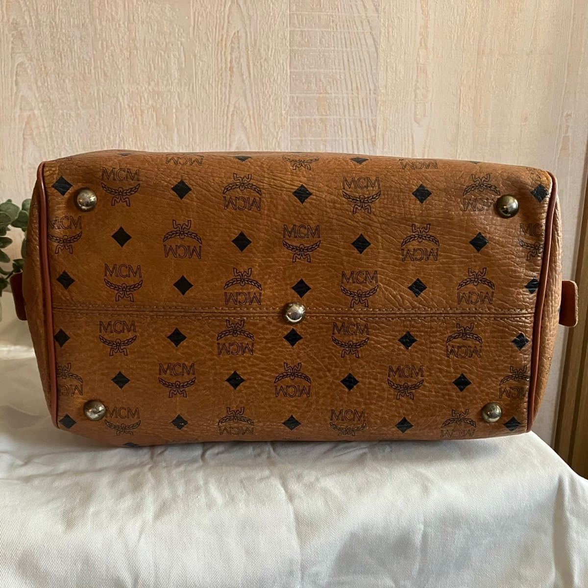MCM エムシーエム ヴィセトス柄 ミニボストン ハンドバッグ モノグラム