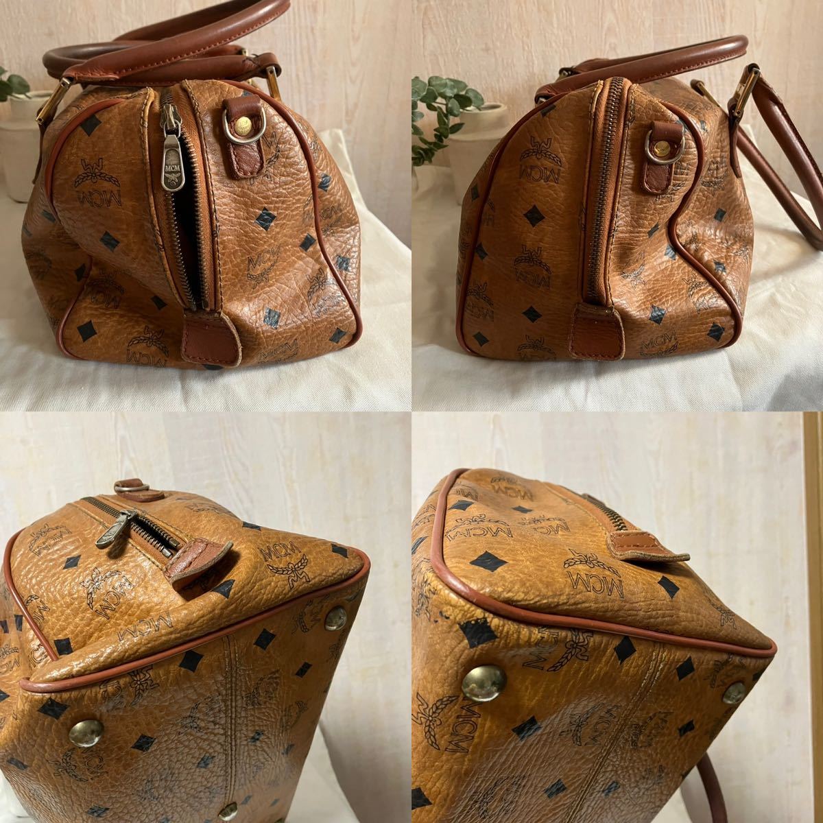 MCM エムシーエム ヴィセトス柄 ミニボストン ハンドバッグ モノグラム