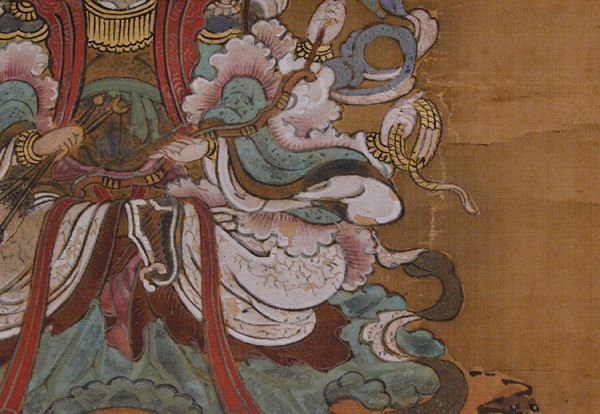 金光明最勝王経曼荼羅」極彩色木版画 1幅|掛軸 掛け軸 仏教美術 仏画