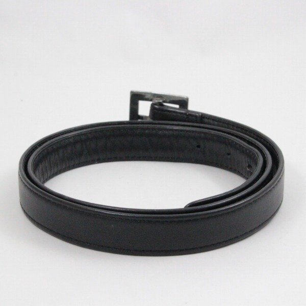 【美品】CHANEL シャネル 96A カンボン スクエア レザー ベルト CHANEL シャネル 96A カンボン レザー ベルト ブラック サイズ80/32