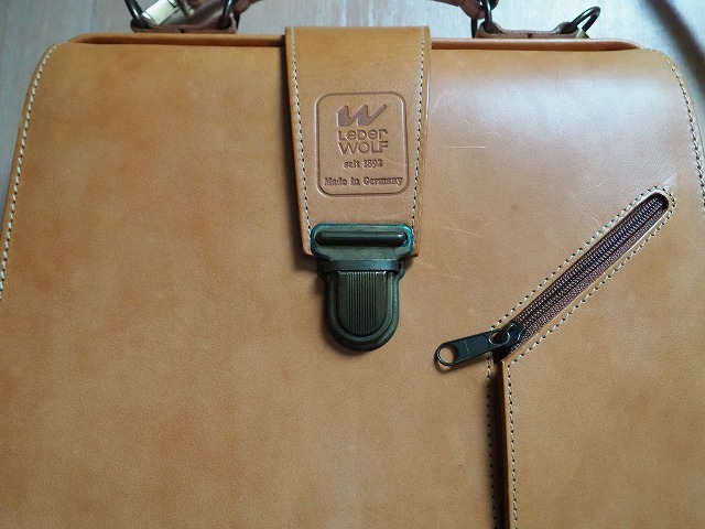 ☆ドイツ製 Leder WOLF レダーウォルフ ヌメ革 レザー 2WAY ショルダー 