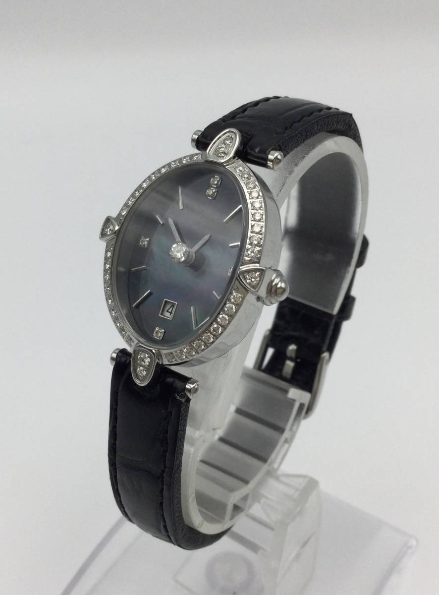JJ35#〈QZ/稼働〉Lunage/ルナージュ ダイヤモンド 0.50ct青系統 シェル