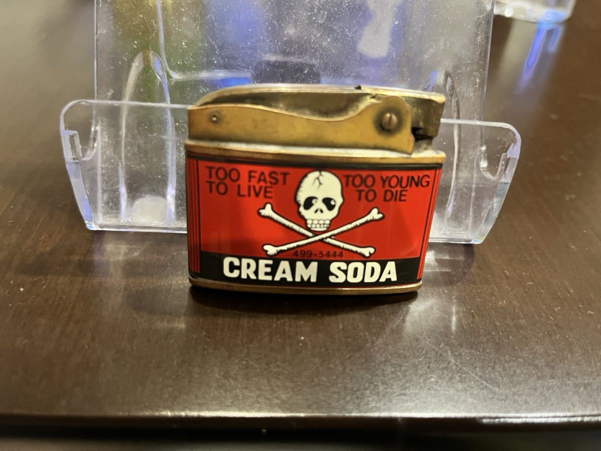 クリームソーダ オイルライター 当時物 CREAM SODA ドクロ 日本製 参考 