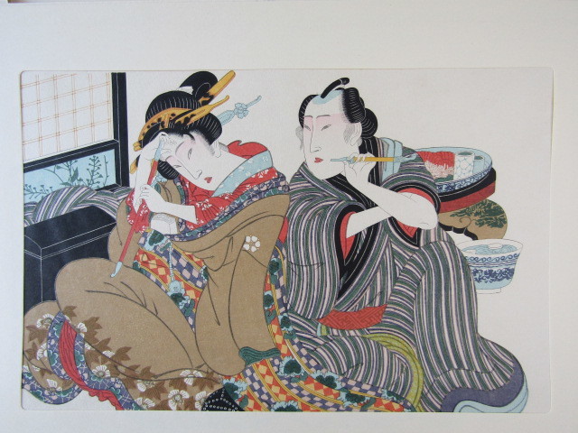 ◇木版画・英泉 浮世絵 傑作版画 『 あぶな絵揃 』 錦絵版画 12枚 版元