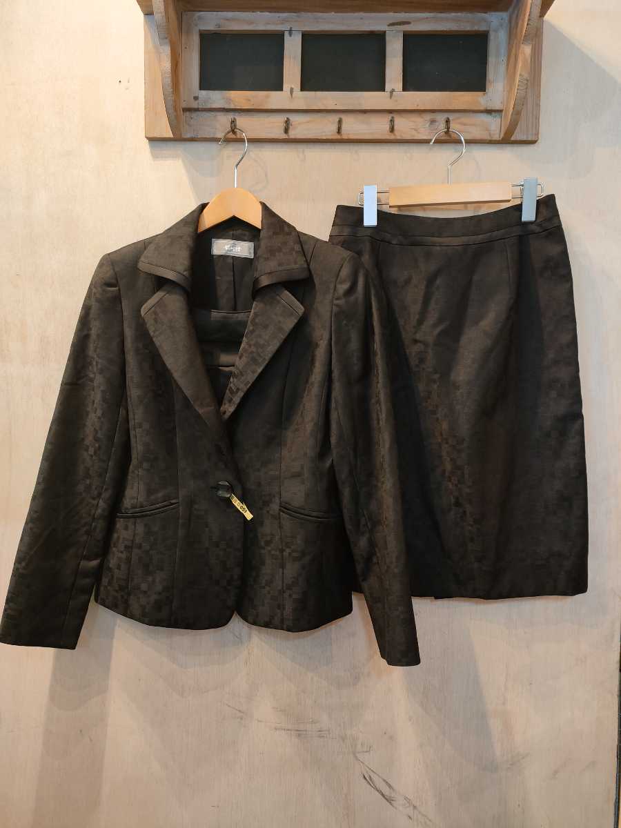 お洒落な逸品 Ignes 38 K139 イネス コート ジャケット スーツ フォーマル ブラック レディース ワンピース 銀座マギー 黒 ｃ4016 残りわずか イネス