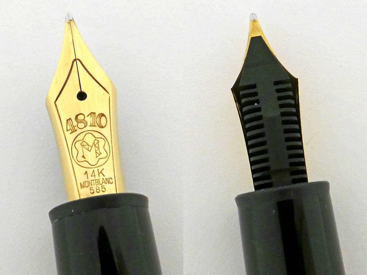 □モンブラン1980s万年筆【146】極美品 使用感極薄 14K 全金 中字 