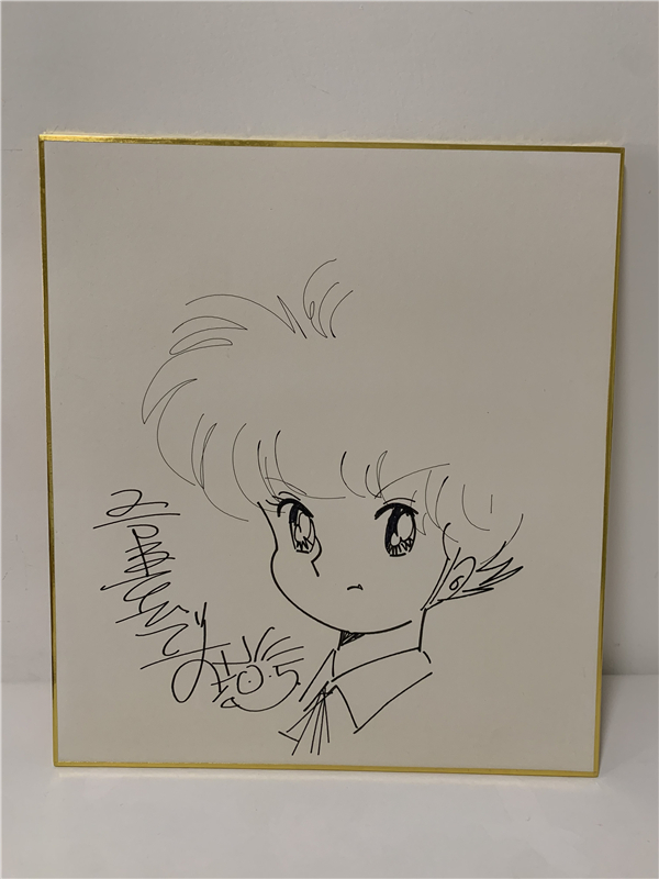 吾妻ひでお ミャアちゃん 直筆サイン 色紙 入手後すぐに袋に入れて大事