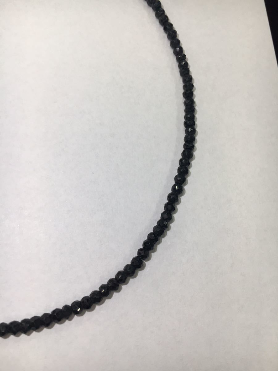 ブラックダイヤ ネックレス K18wg 2本セット 1円スタート ブラック 