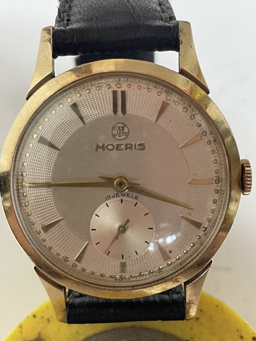 手巻き腕時計 MOERIS 14k gold MOERIS 手巻き モーリス ゴールドカラー