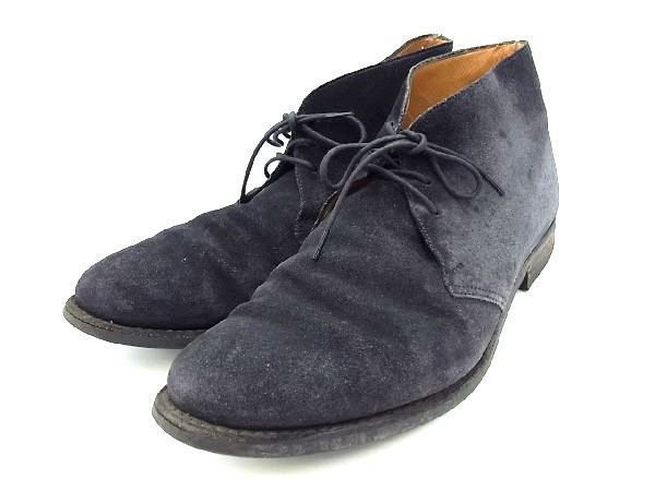 お買い得，SALE 1円 Crockett&Jones クロケット＆ジョーンズ チルターン スエード チャッカブーツ サイズ8 約26.5cm 靴 メンズ ブラック系 DA0640Qk(8インチ)｜売買されたオークション情報、yahooの商品情報をアー 靴