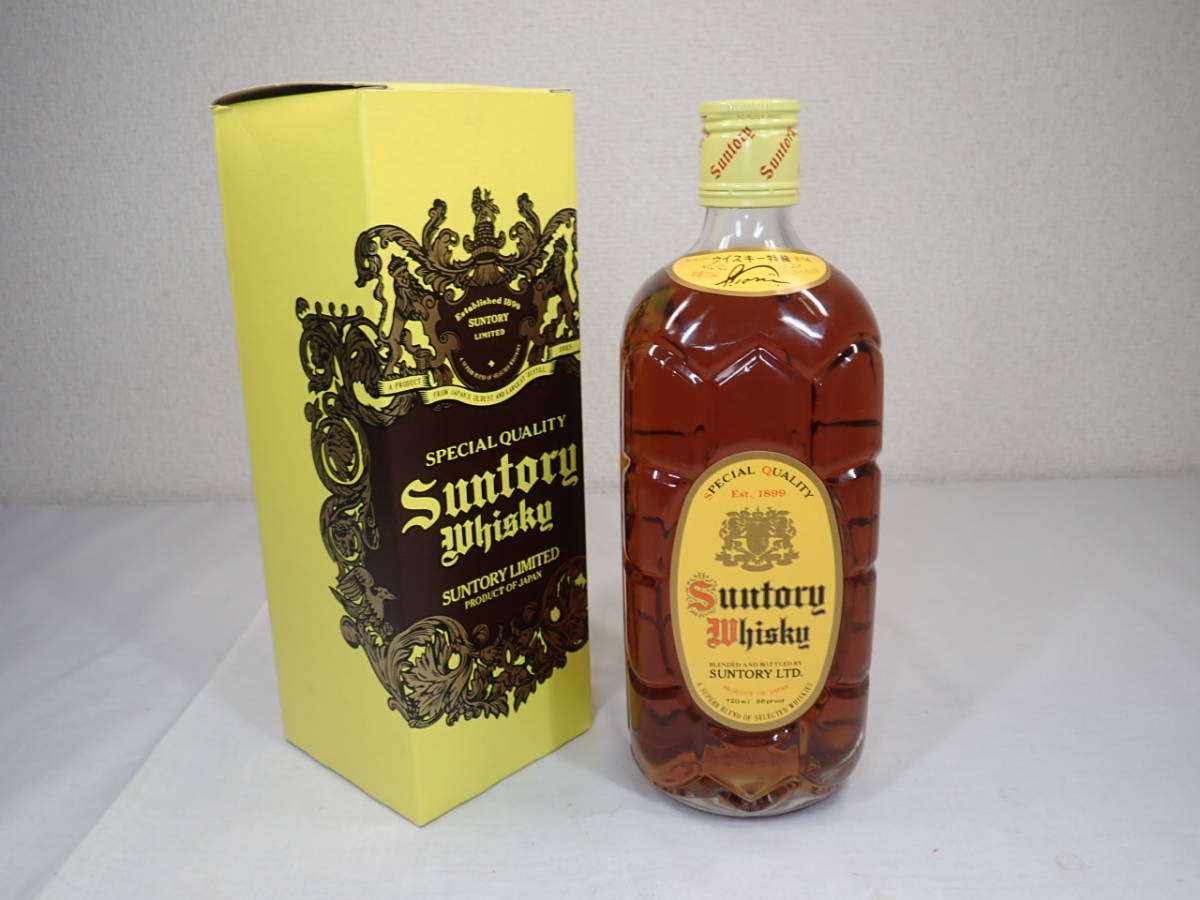未開栓 】古酒 特級 サントリーウイスキー 角瓶 旧ボトル 720ml 43度