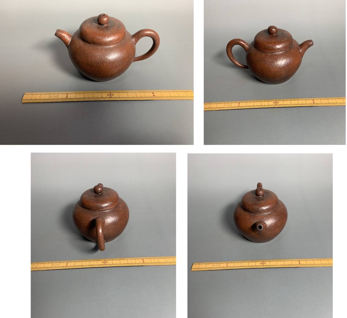 唐物 煎茶道具 朱泥 急須 砲口 中国古玩 中国宜興 紫砂 紫砂壷 紫泥 茶